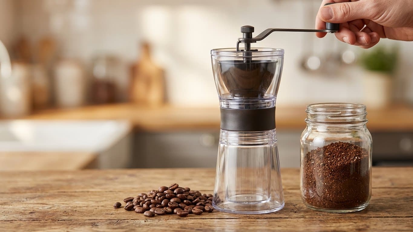 4. VEVOK CHEF Manual Coffee Grinder