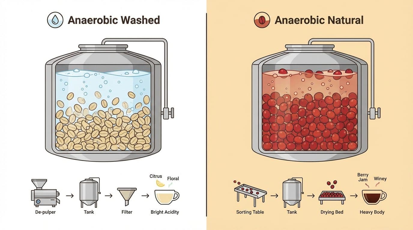 Anaerobic Washed vs. Anaerobic Natural