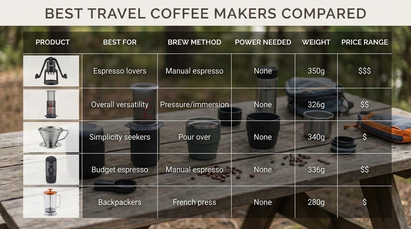 Best Travel Coffee Makers Compared