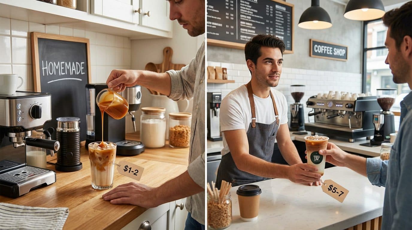 Comparing Homemade vs. Coffee Shop