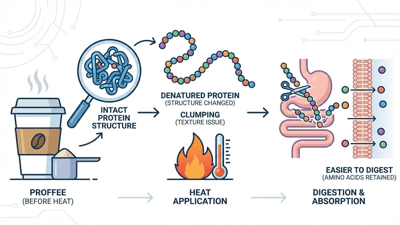 Does heat destroy the protein in proffee?
