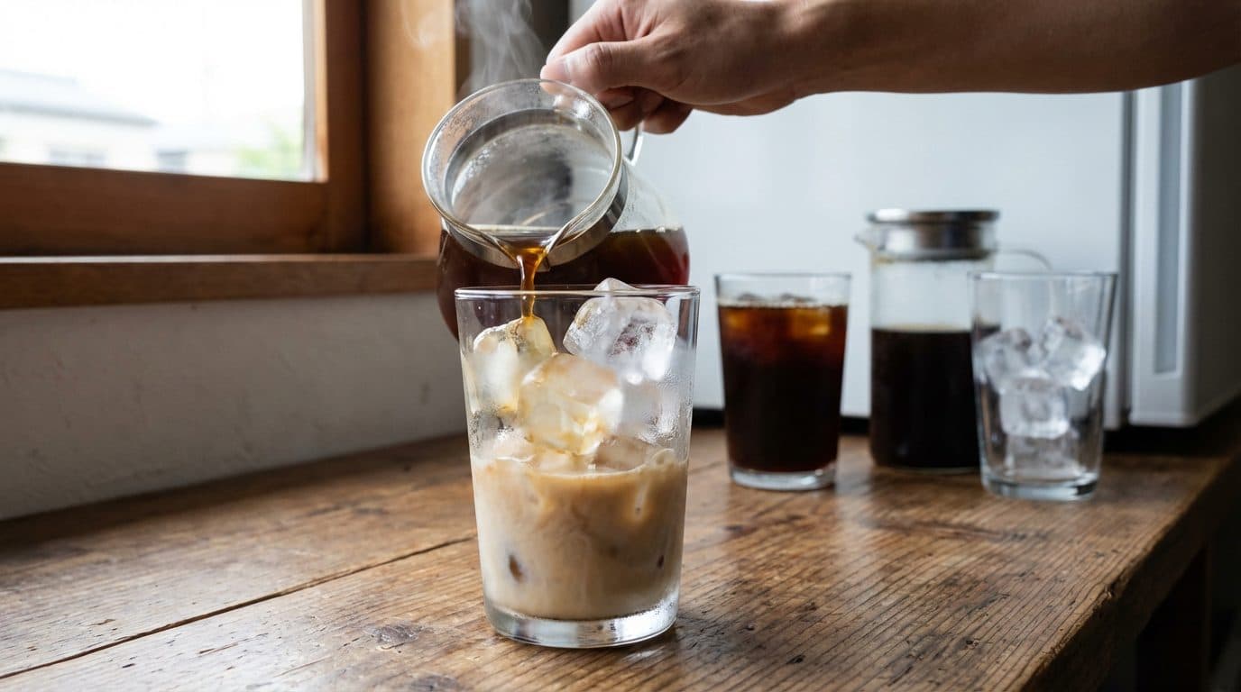 Mistake #2: Pouring Hot Coffee Over Ice