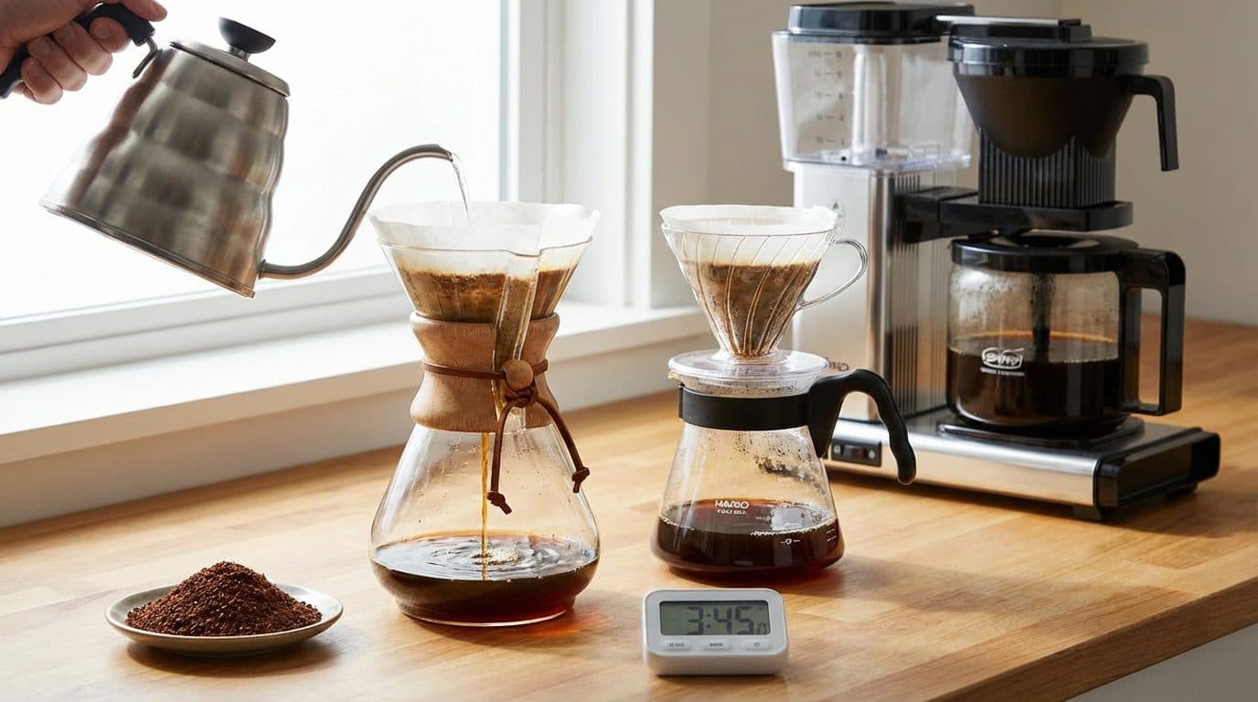 Pour-Over and Drip Coffee: Medium Grind