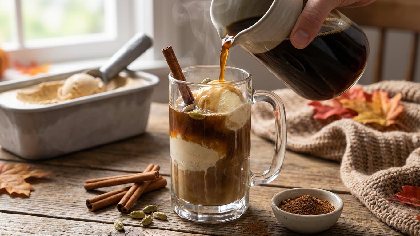 Spiced Coffee Ice Cream Float
