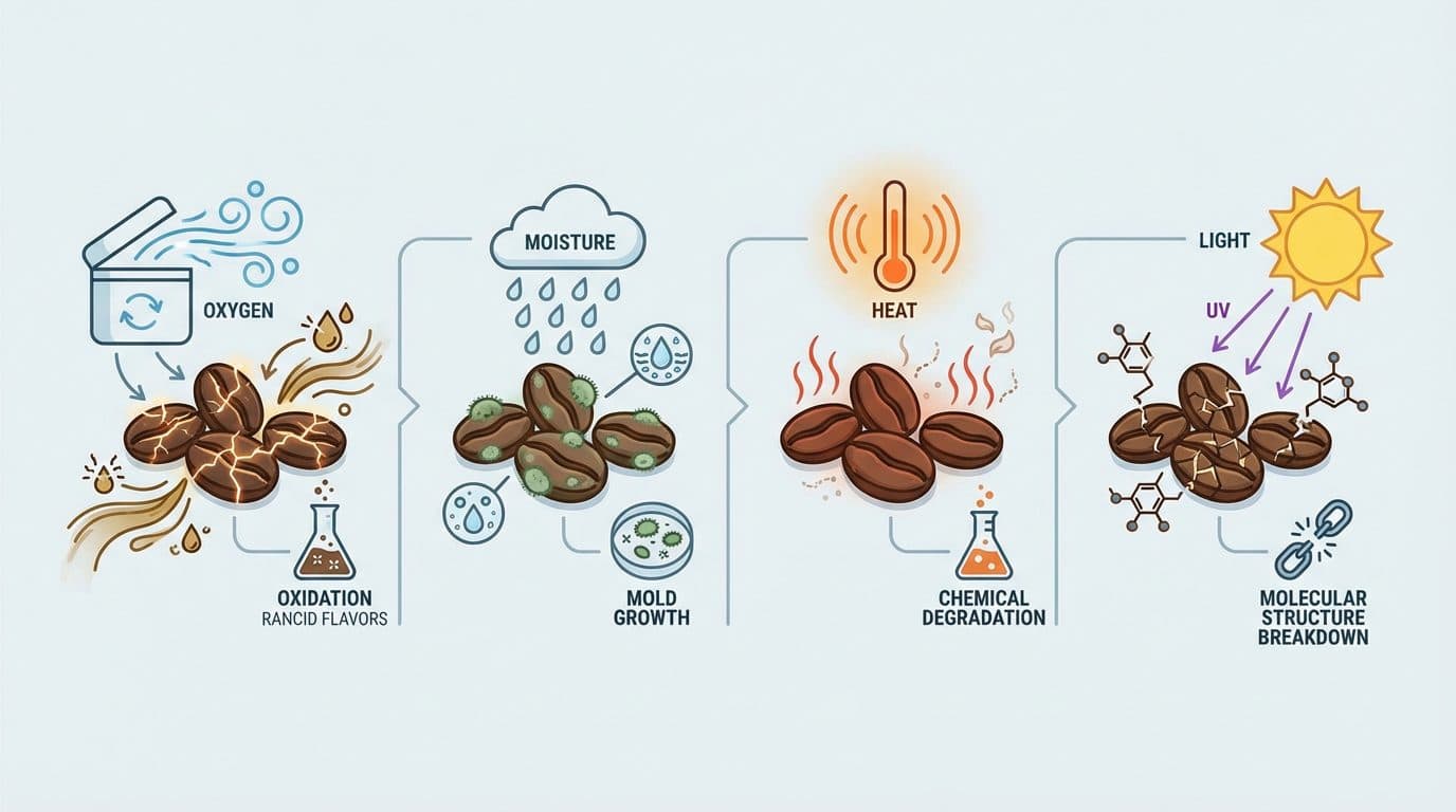 The Enemies of Coffee Freshness