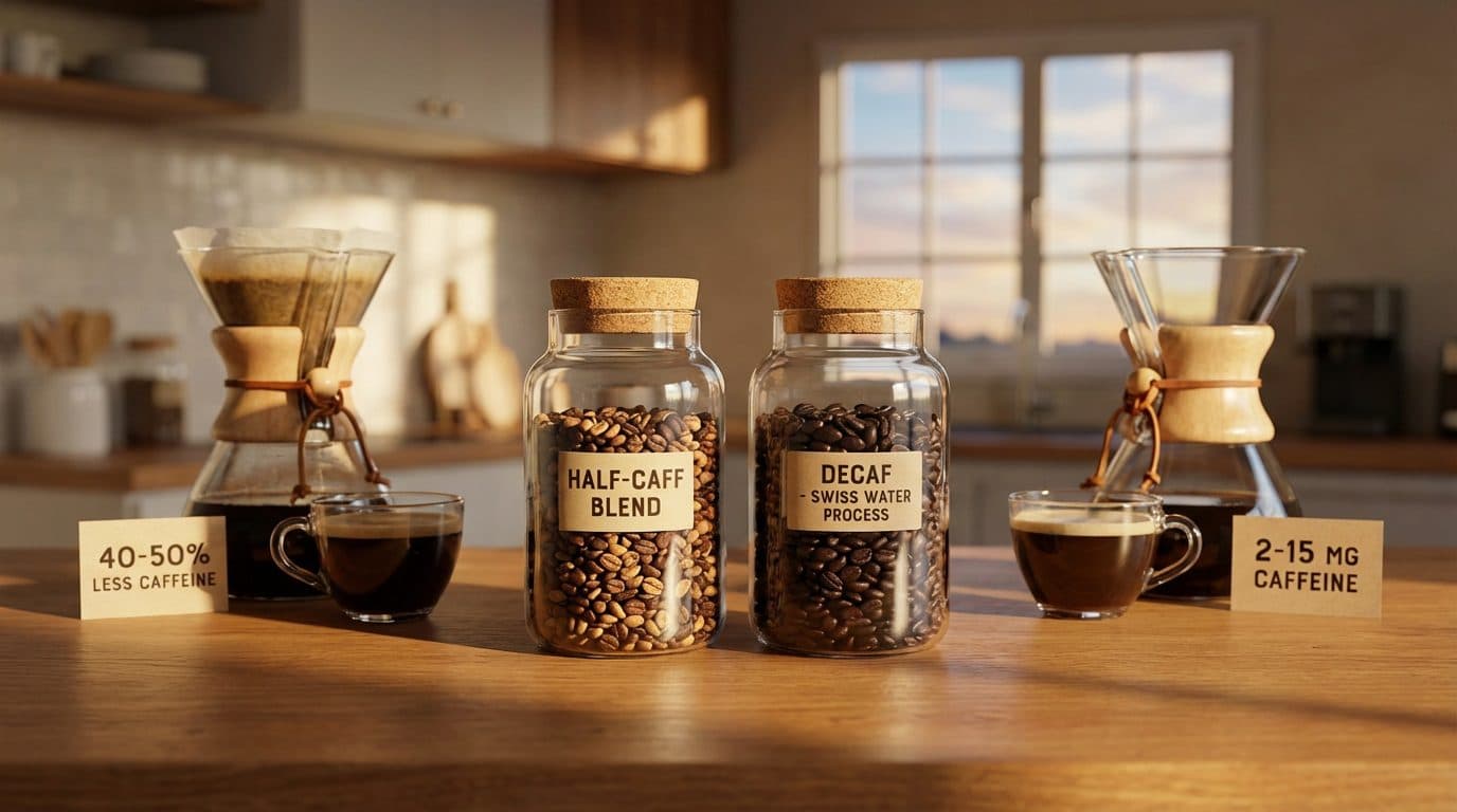 The Half-Caff and Decaf Options