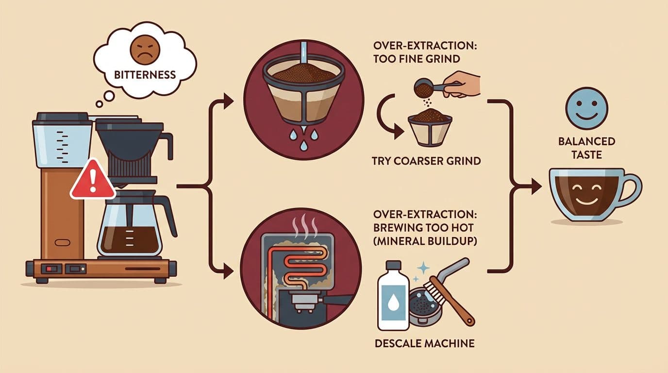 Why does my drip coffee taste bitter?