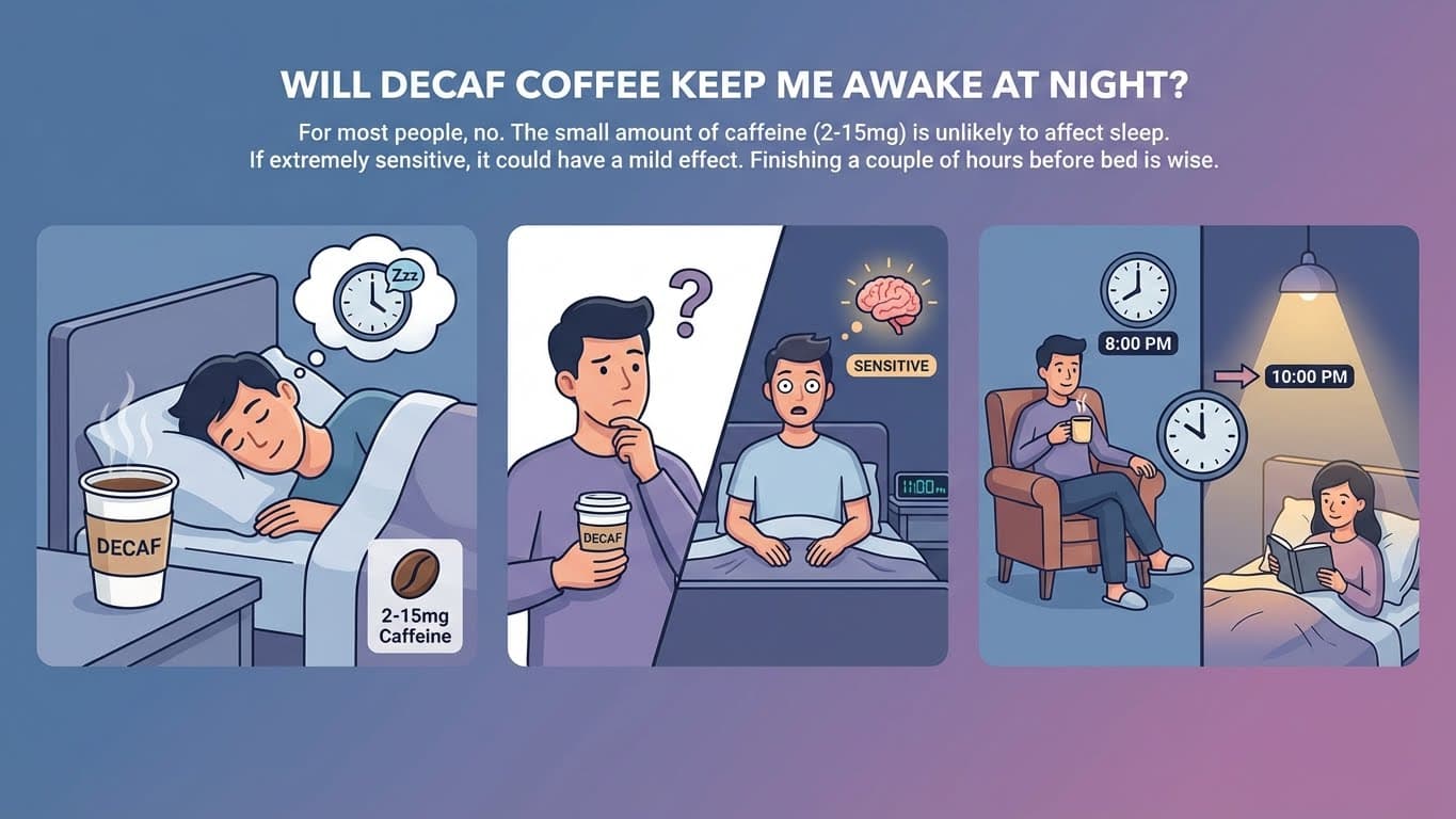 Will decaf coffee keep me awake at night?