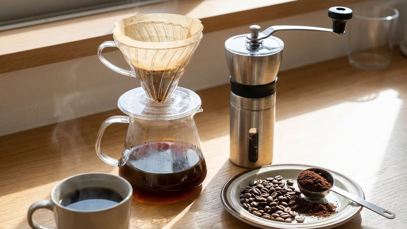 Best Budget Option: Hario V60 Starter Kit + JavaPresse Grinder