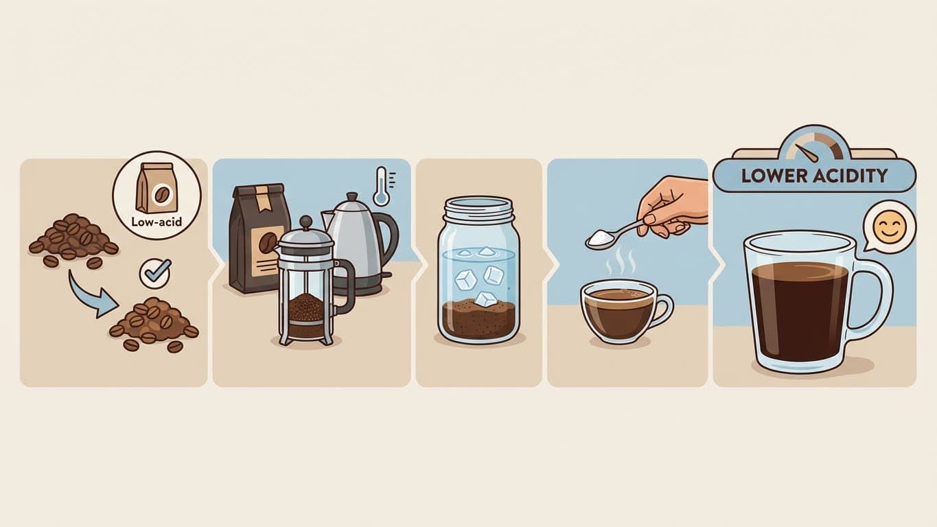 Can I make my regular coffee less acidic at home?