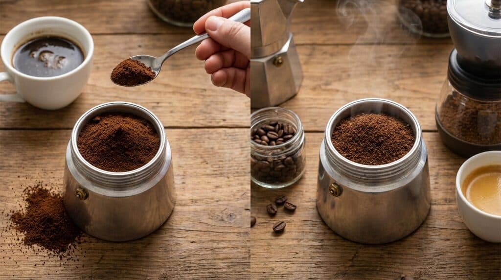 Can I use espresso grounds in a Moka pot?