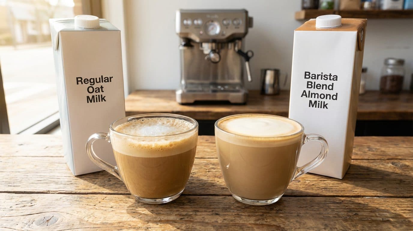 Can I use regular grocery store plant milk for lattes?