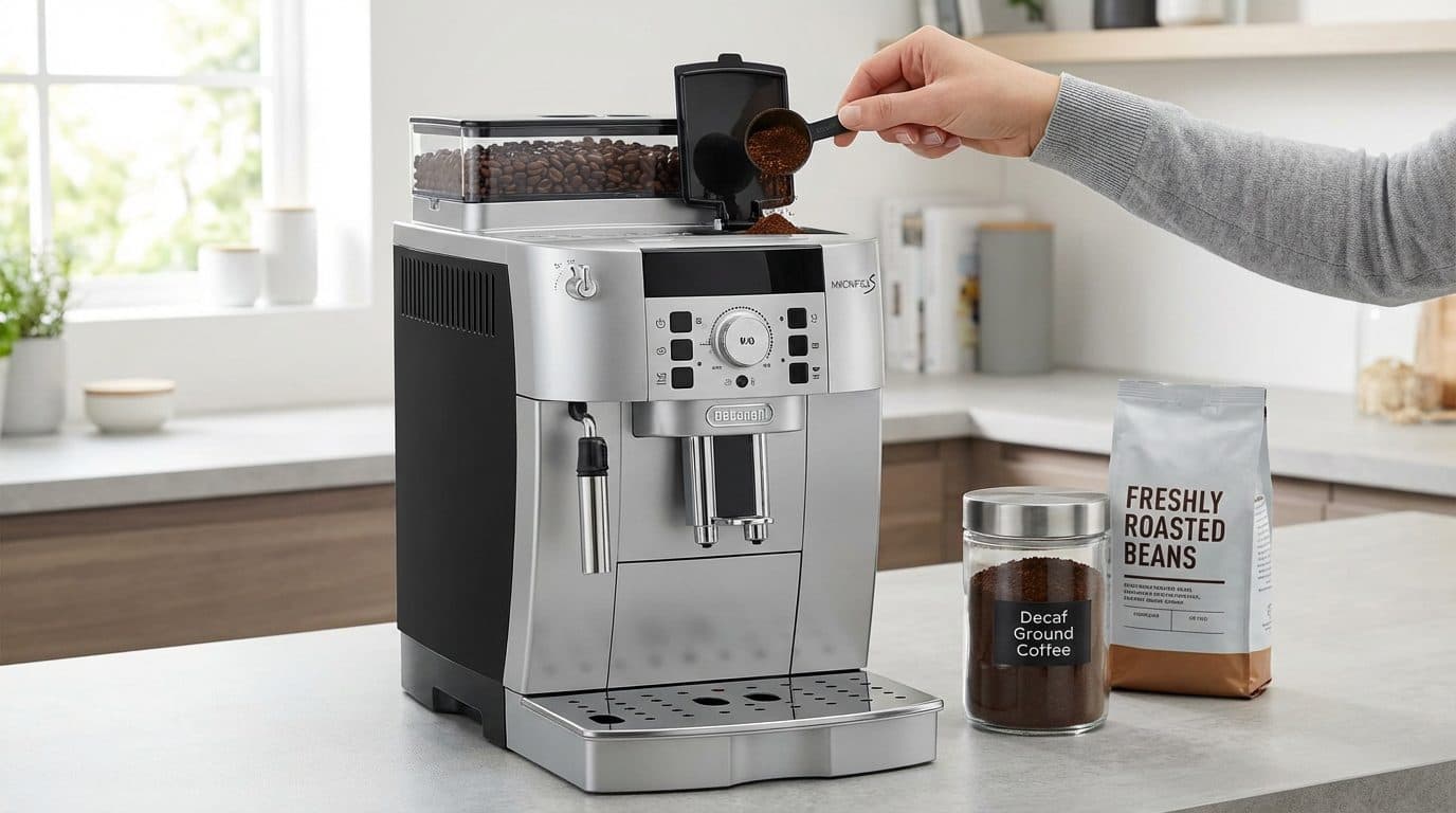 Can you use pre-ground coffee in the Magnifica S?