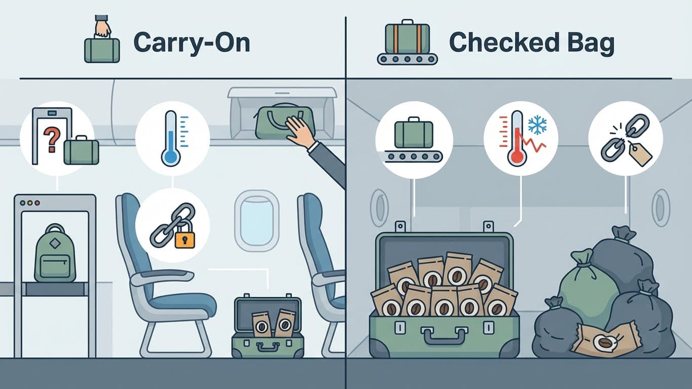 Carry-On vs. Checked Bag: Where Should Coffee Go?