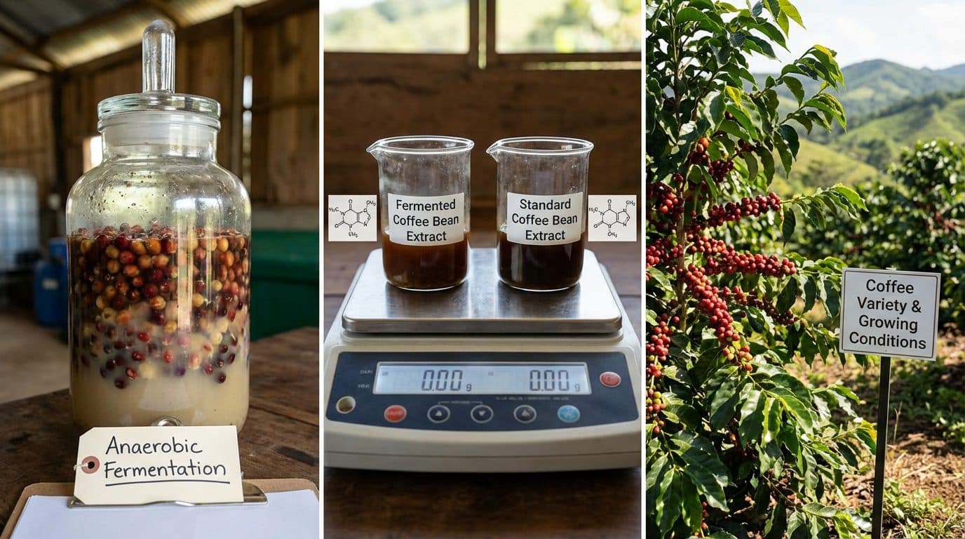 Does anaerobic fermentation make coffee more caffeinated?