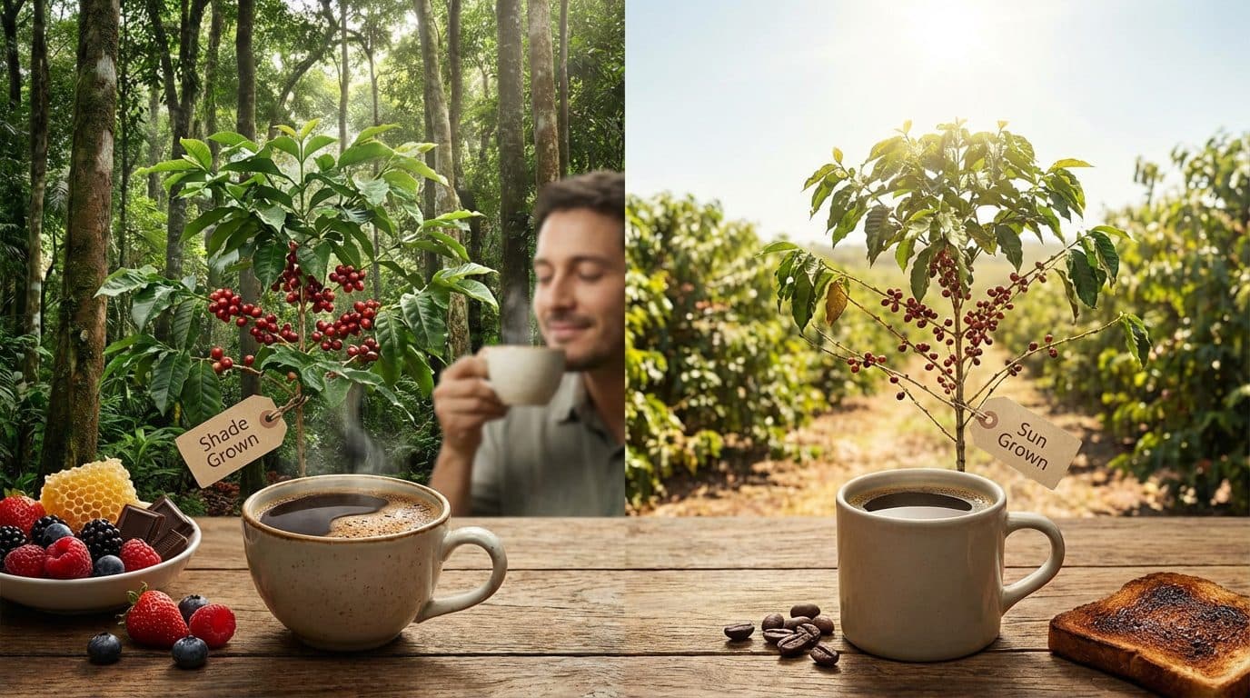 Does shade grown coffee taste different from regular coffee?