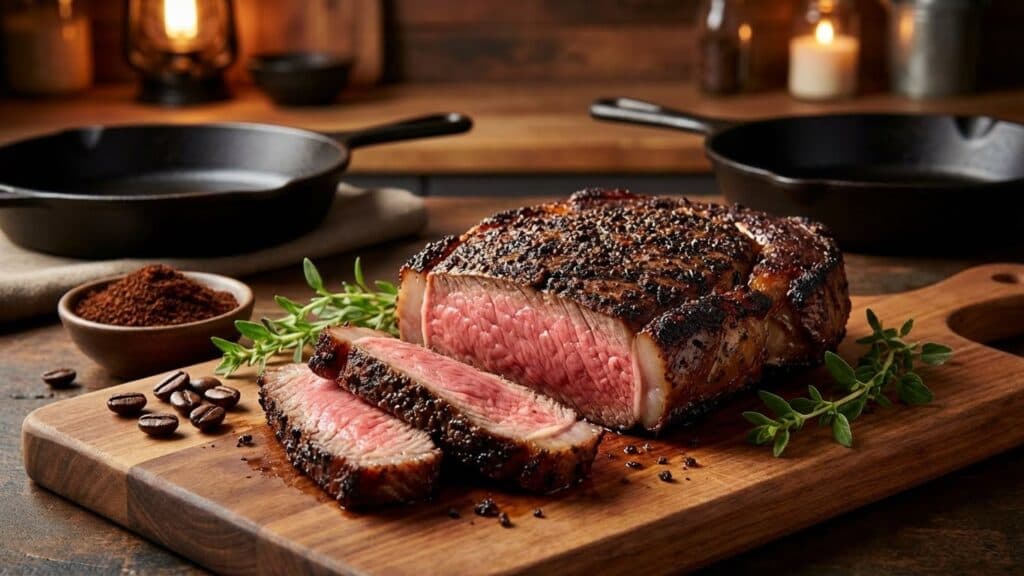 Does the steak taste like coffee?