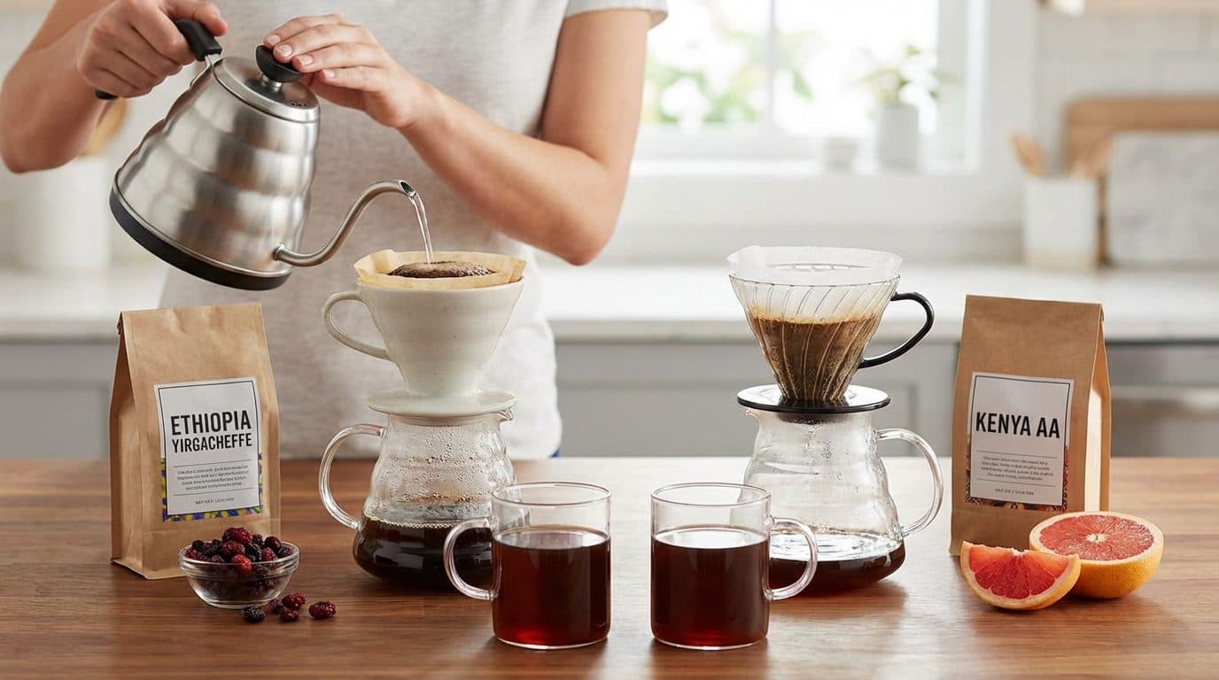 Ethiopian vs Kenyan Coffee: Which Is Better for Fruity Pour-Over at Home?