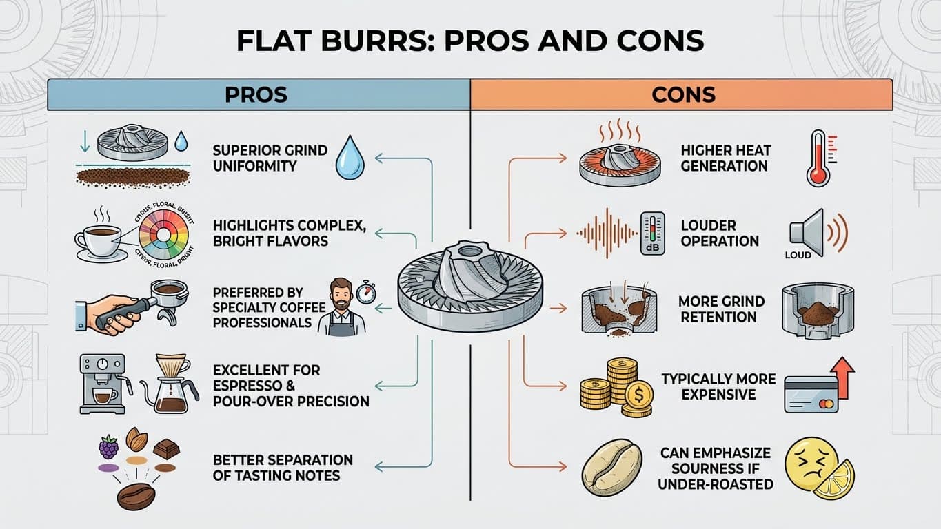 Flat Burrs: Pros and Cons