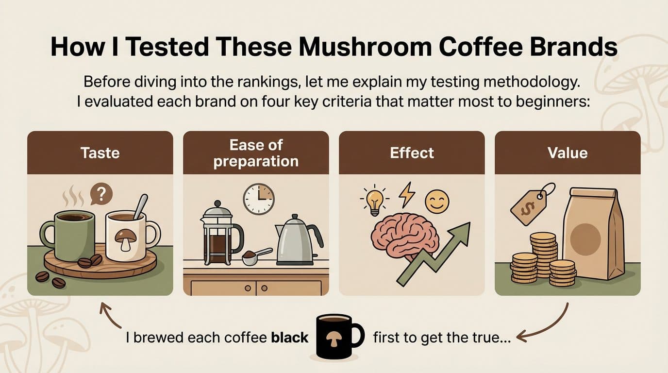 How I Tested These Mushroom Coffee Brands