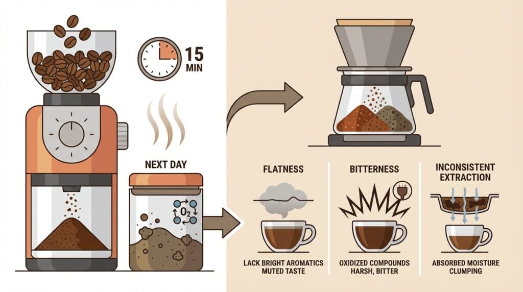 How Stale Retained Grounds Affect Taste