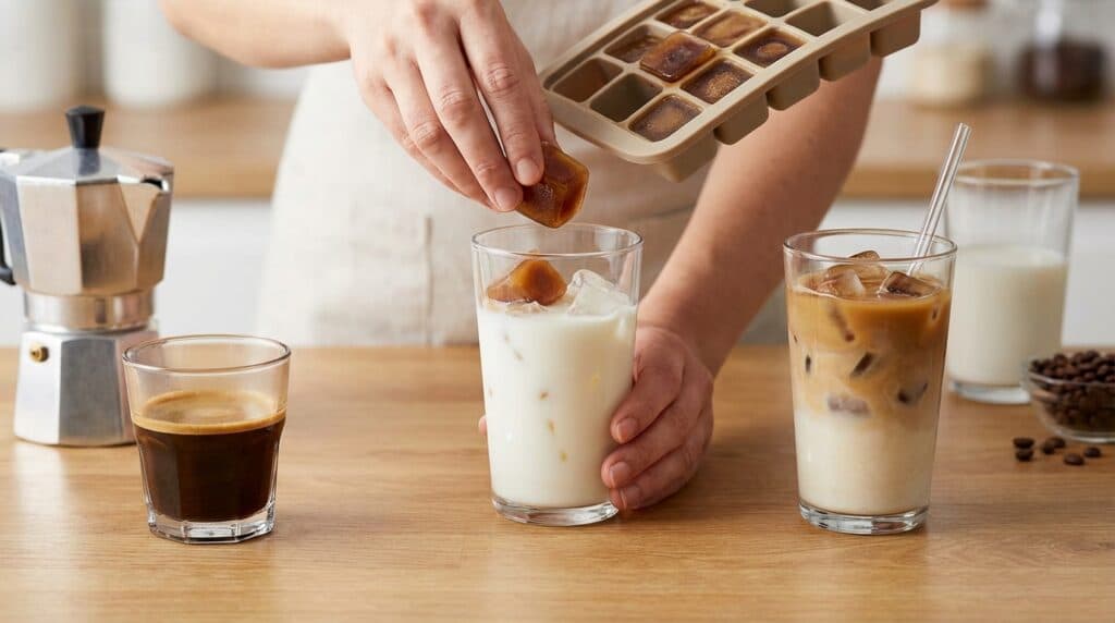 How do I make my iced latte less watery?