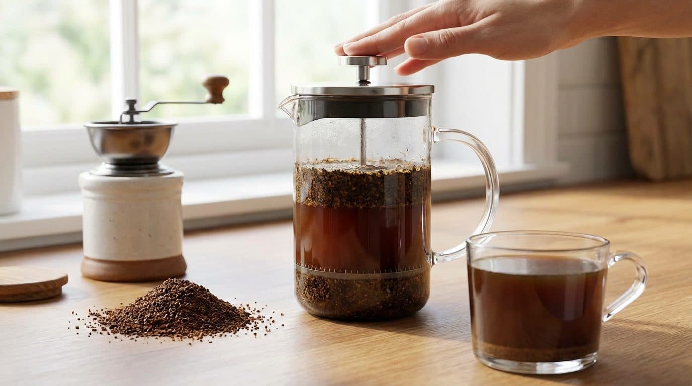 How do I prevent sediment in my French press coffee?