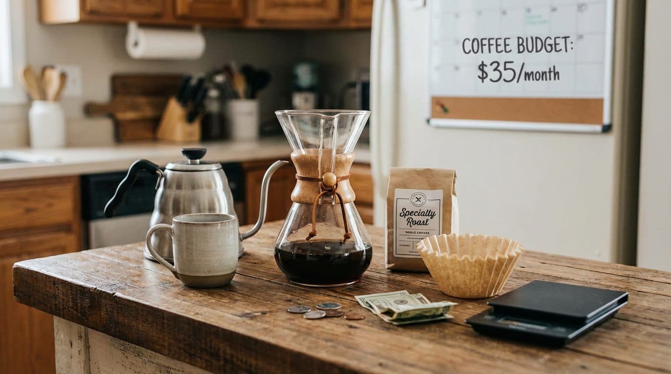 How much should I budget for good coffee per month?