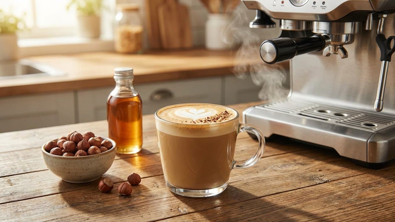 How to Make a Hazelnut Latte at Home Using Simple Ingredients