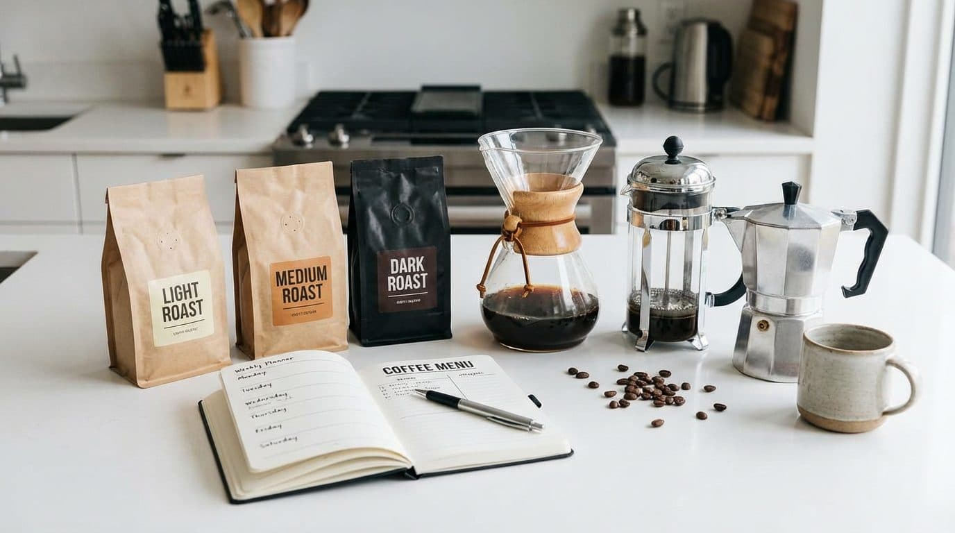 How to Plan a Weekly Coffee Menu at Home (Different Beans and Methods)