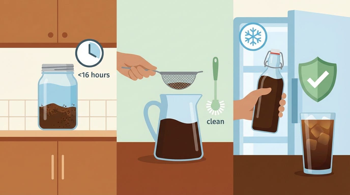 Is cold brew from room temperature steeping safe to drink?
