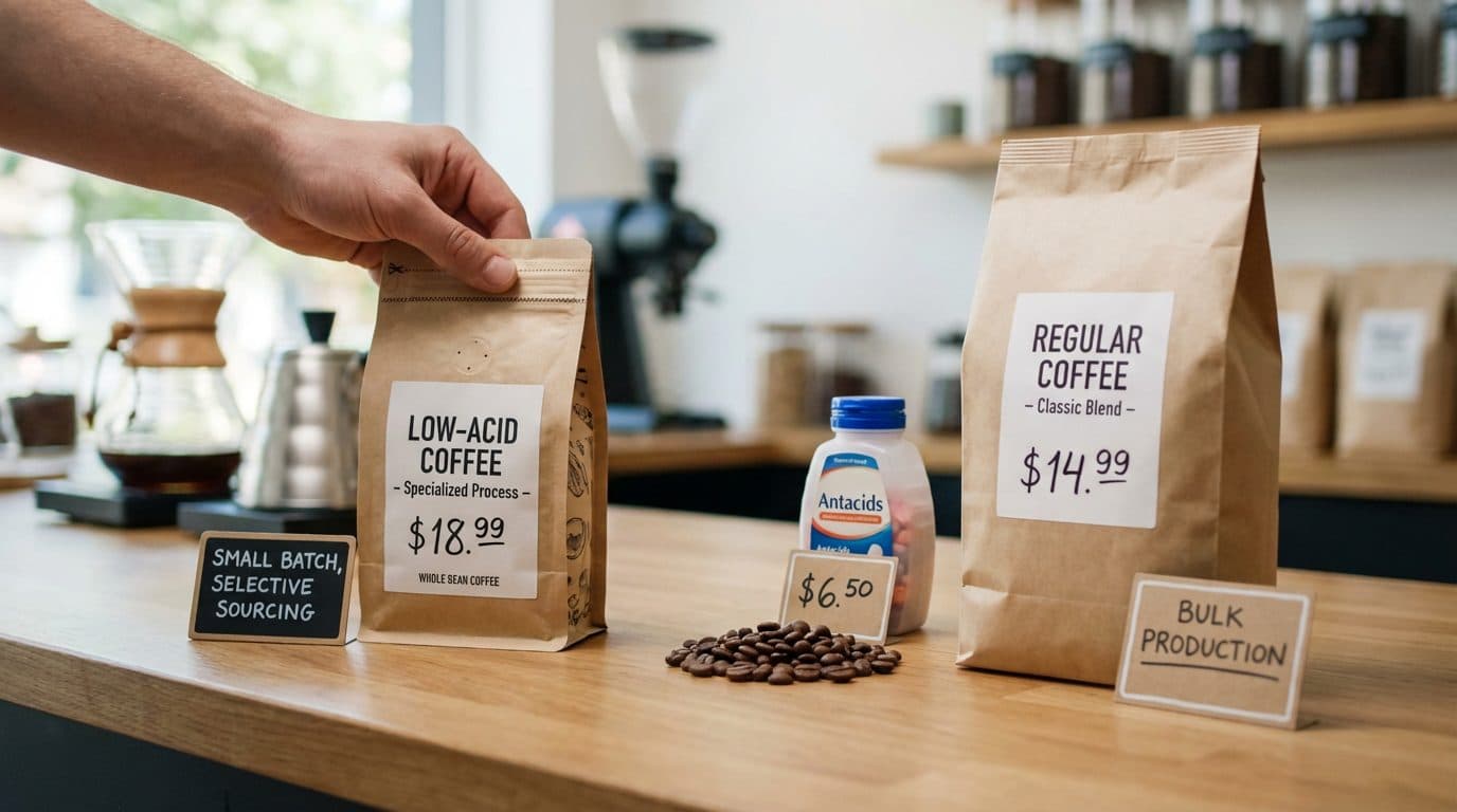 Is low-acid coffee more expensive?
