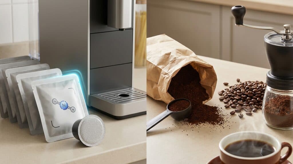 Is the coffee in K-Cups less fresh than regular ground coffee?