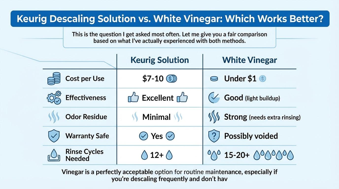 Keurig Descaling Solution vs. White Vinegar: Which Works Better?