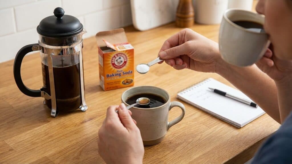Method 2: Add Baking Soda to Brewed Coffee