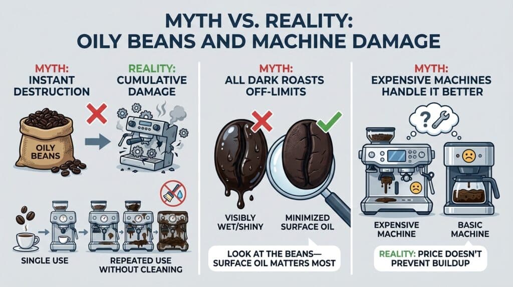 Myth vs. Reality: Oily Beans and Machine Damage