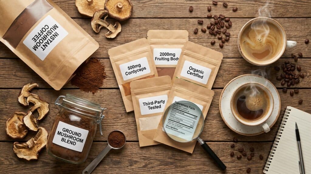 Option 1: Pre-Blended Mushroom Coffee