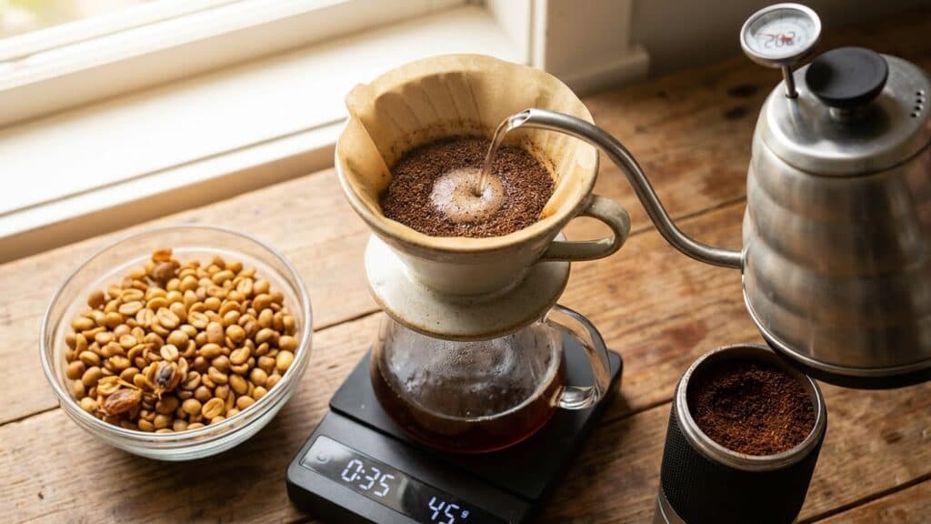 Pour-Over Method (My Favorite for Honey-Processed)