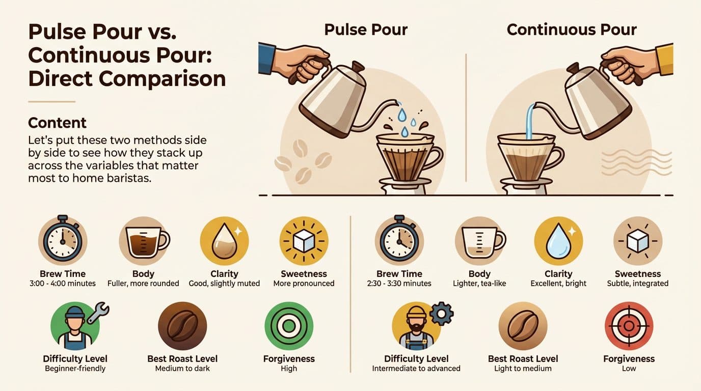 Pulse Pour vs. Continuous Pour: Direct Comparison