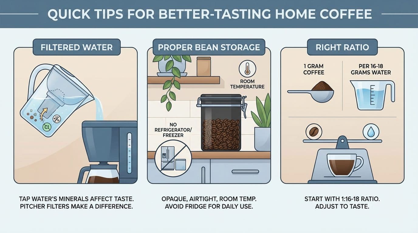Quick Tips for Better-Tasting Home Coffee