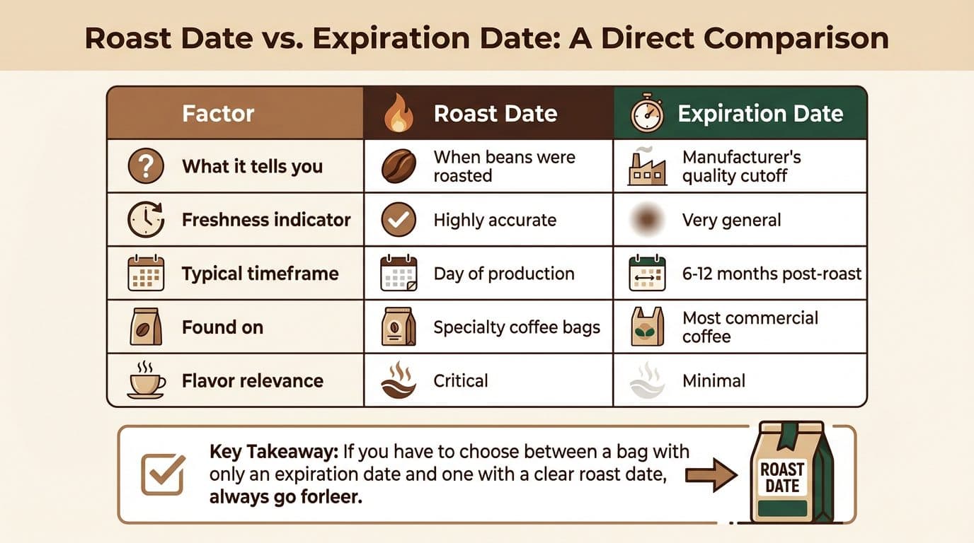 Roast Date vs. Expiration Date: A Direct Comparison