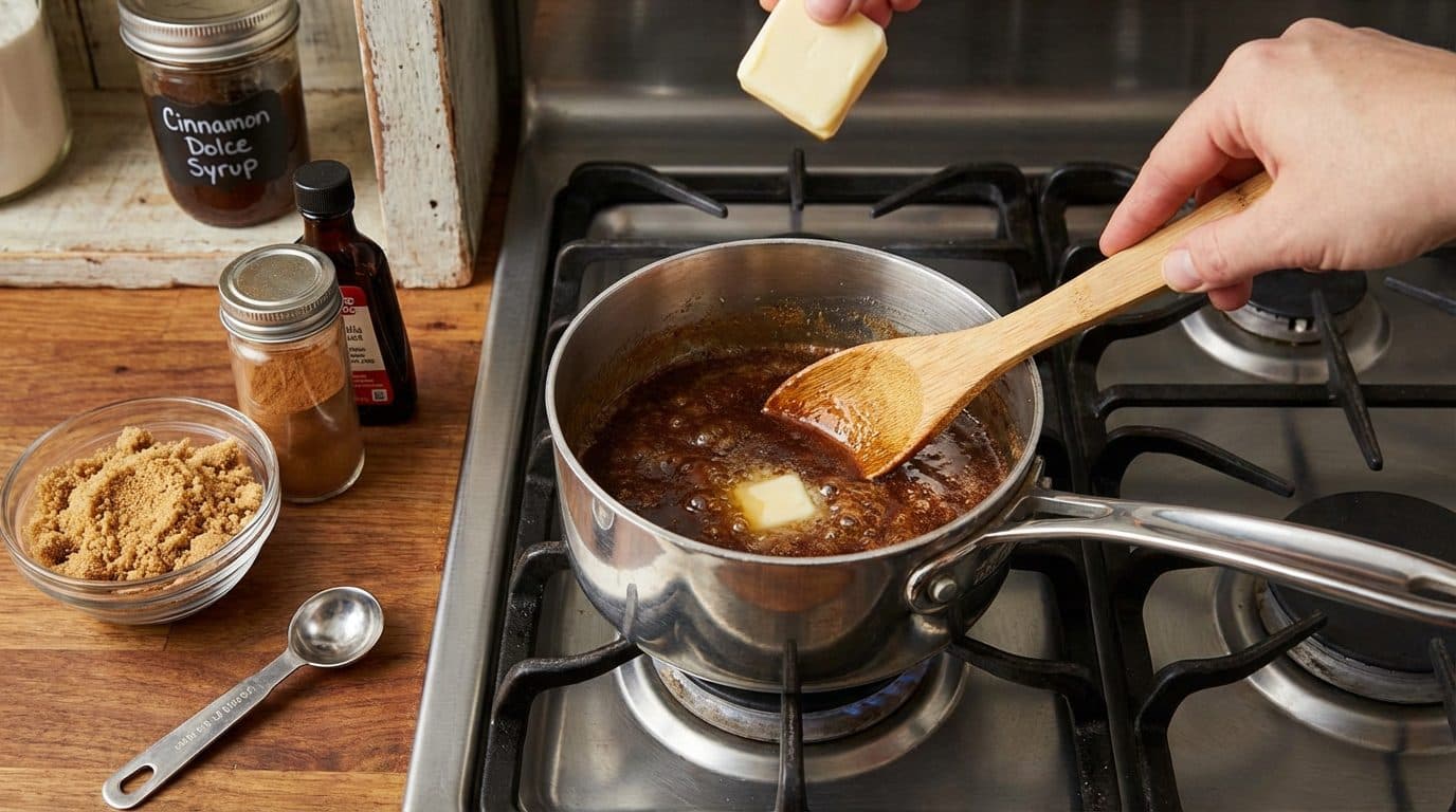 Step 1: Make the Cinnamon Dolce Syrup