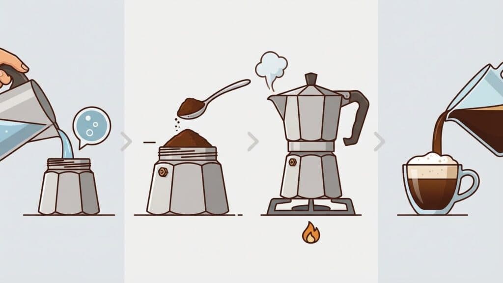 Step-by-Step Guide to Brewing Moka Pot Coffee for Lattes