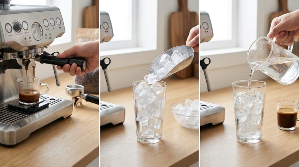 Step-by-Step: Making a Strong Iced Americano