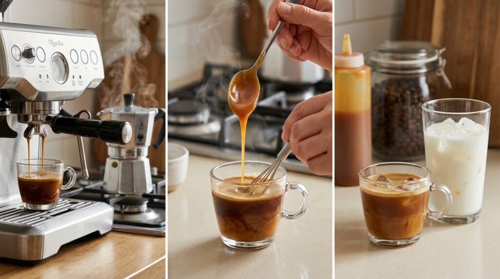Step-by-Step Method for Your Homemade Iced Caramel Latte