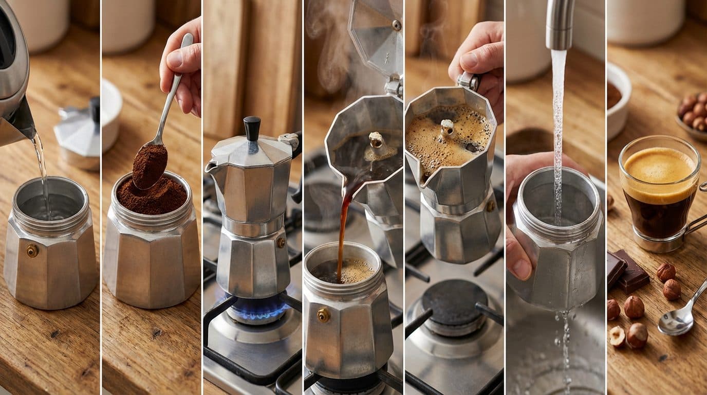 Step-by-Step Moka Pot Brewing
