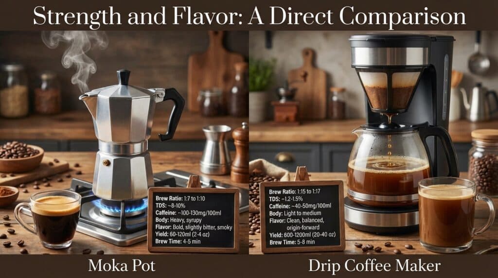 Strength and Flavor: A Direct Comparison