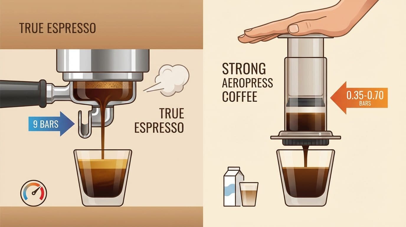 Understanding Strong AeroPress Coffee vs. True Espresso