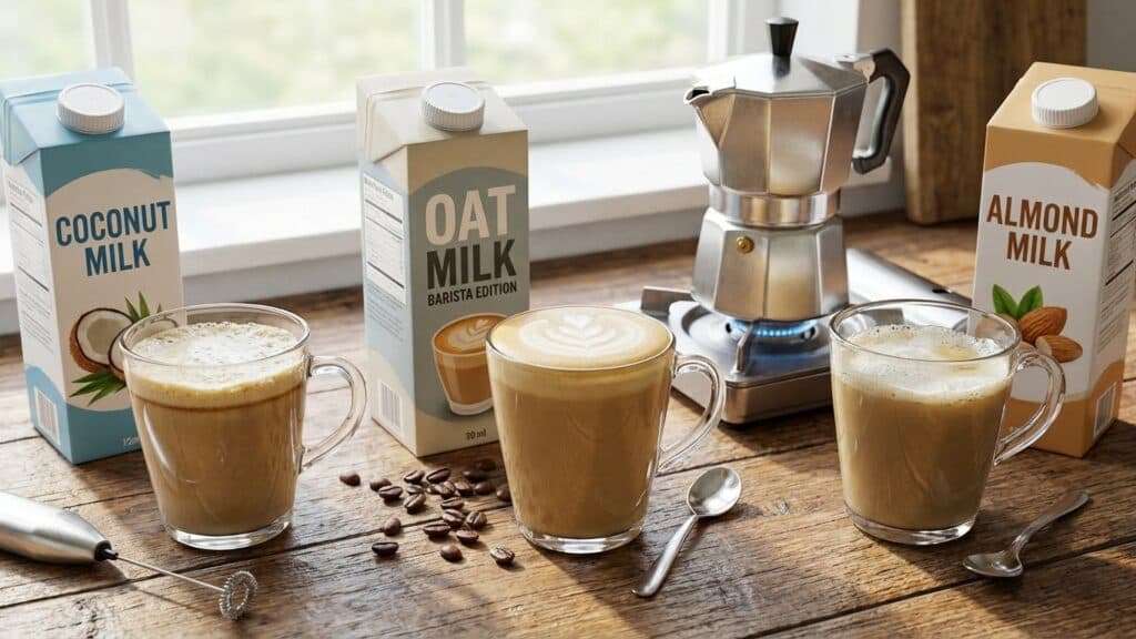 What's the best milk alternative for Moka pot lattes?