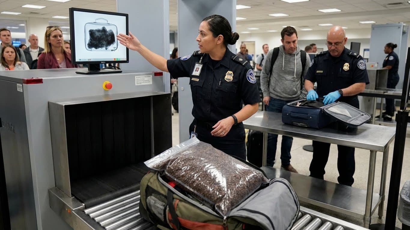 Will coffee beans set off the security scanner?